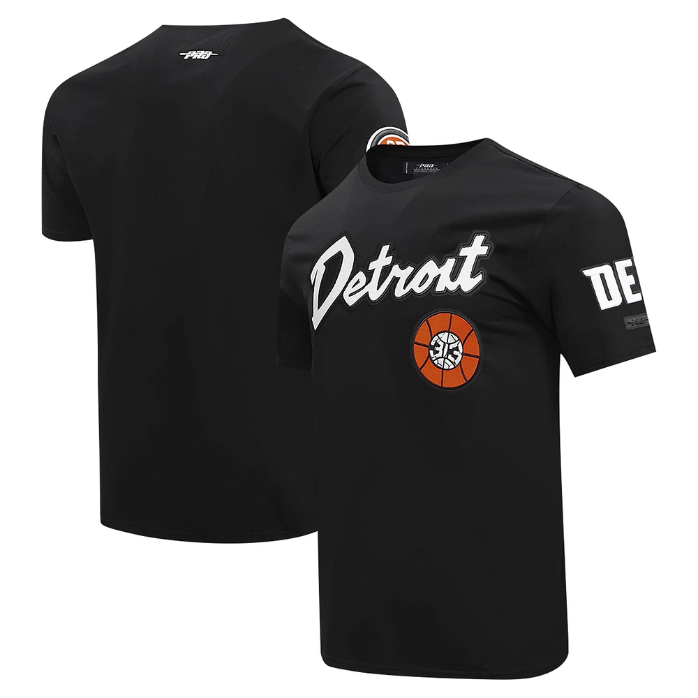 Men's Pro Standard Black Detroit Pistons 2023 City Edition T-Shirt