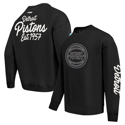 Men's Pro Standard Black Detroit Pistons Paint the City Pullover Sweatshirt