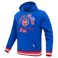 Sweat à capuche bleu Pro Standard pour homme avec code régional des Detroit Pistons