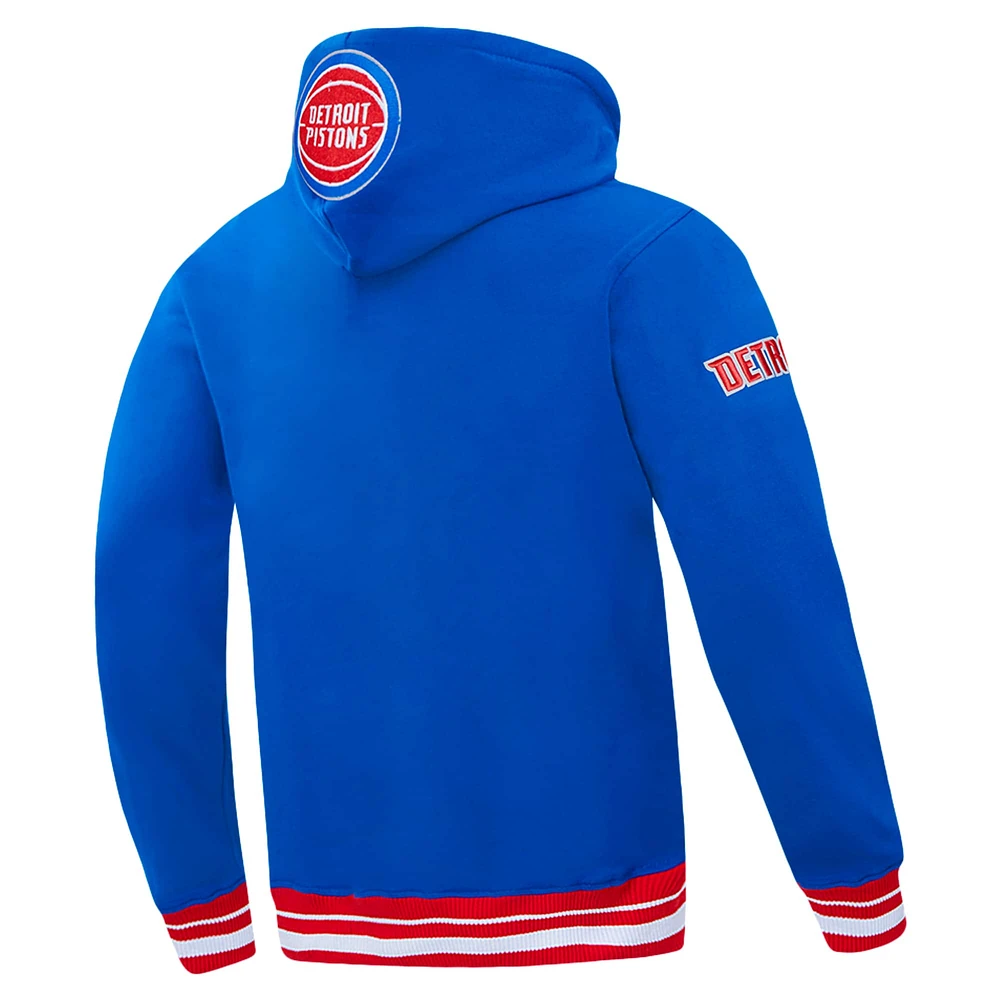 Sweat à capuche bleu Pro Standard pour homme avec code régional des Detroit Pistons