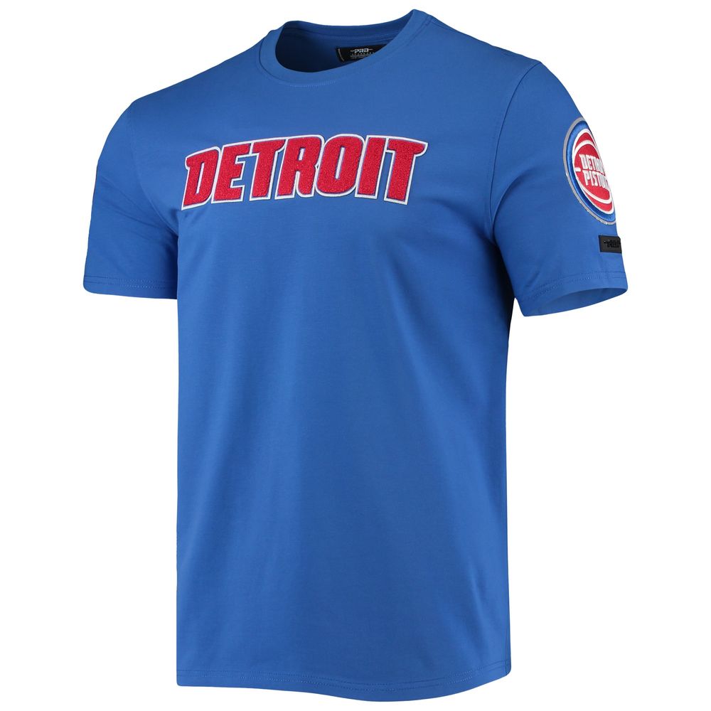 Men's Pro Standard Blue Detroit Pistons Chenille Team T-Shirt