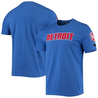 Men's Pro Standard Blue Detroit Pistons Chenille Team T-Shirt