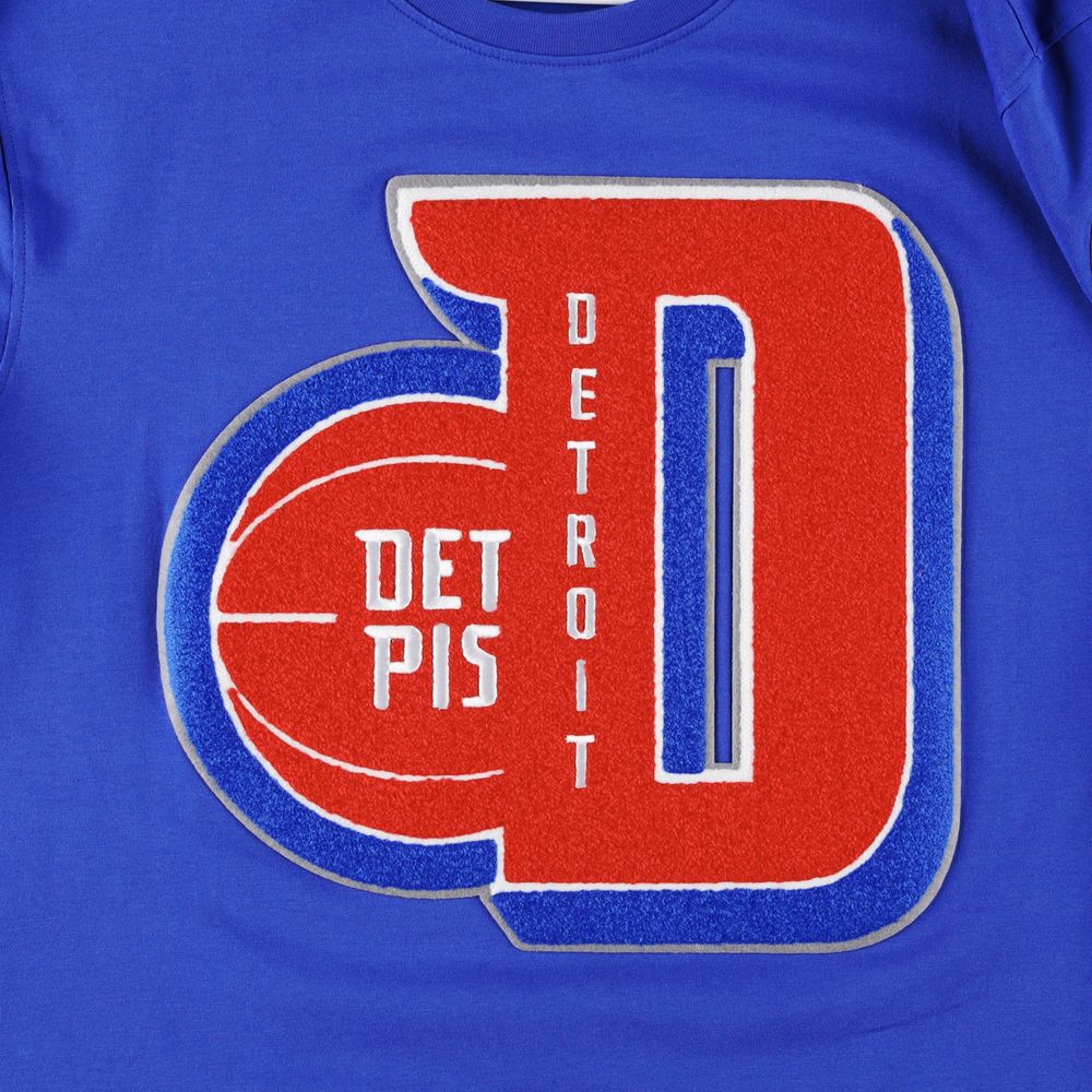 Men's Pro Standard Blue Detroit Pistons Mash Up Capsule T-Shirt