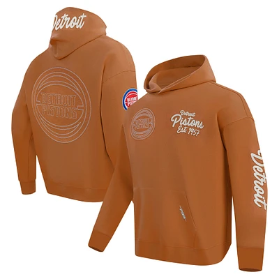 Sweat à capuche enfiler Pro Standard Brown Detroit Pistons Paint the City pour homme