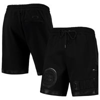 Men's Pro Standard Detroit Pistons Triple Black Gloss Shorts