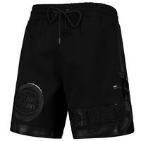 Men's Pro Standard Detroit Pistons Triple Black Gloss Shorts