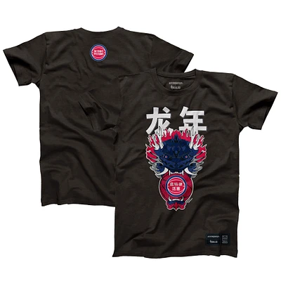 Unisex Hyperfly  Heather Black Detroit Pistons Year of the Dragon Lunar New Collection T-Shirt