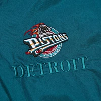 Unisex Mitchell & Ness  Teal Detroit Pistons Hardwood Classics Team OG 3.0 Anorak Half-Zip Windbreaker Jacket