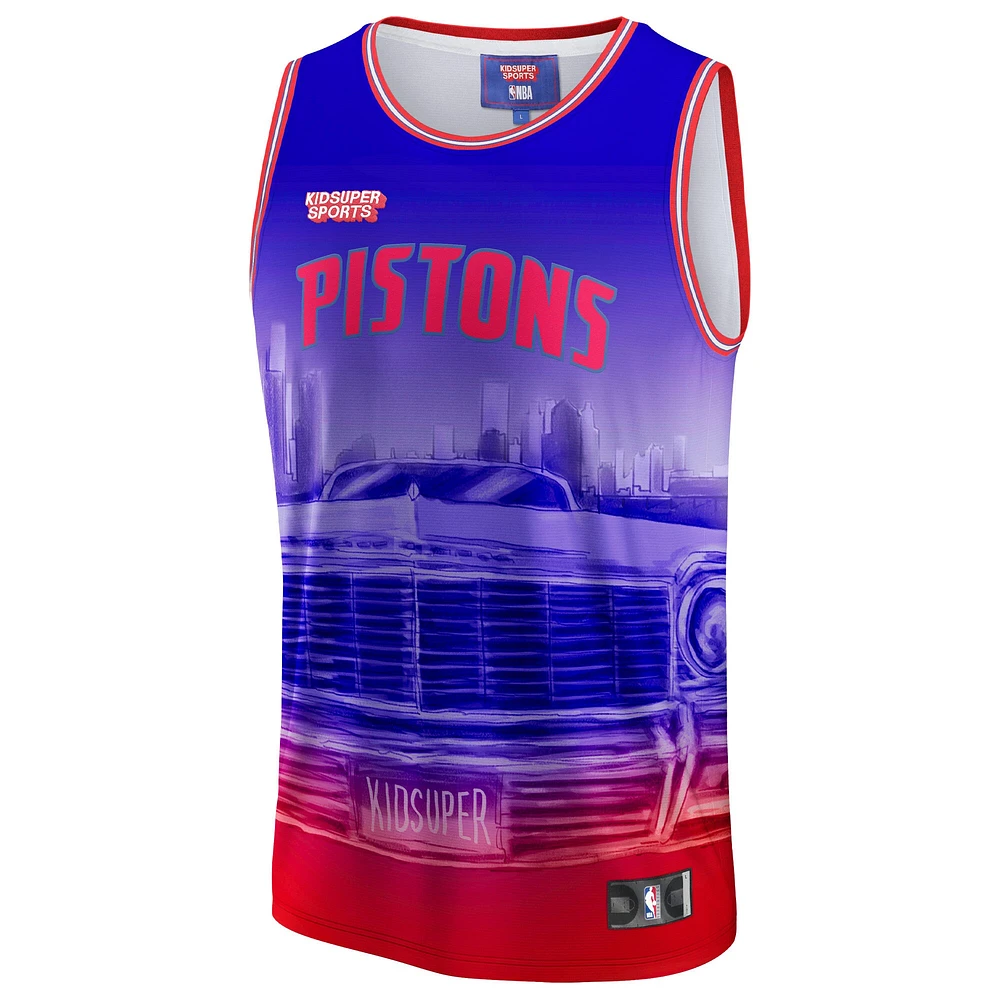 Maillot Detroit Pistons Hometown NBA et KidSuper Studios by Fanatics rouge unisexe