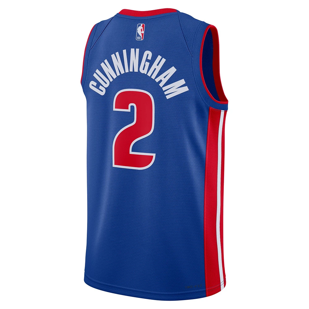 Maillot unisexe Nike Cade Cunningham Swingman des Detroit Pistons bleu - Édition Icon