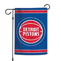 WinCraft Detroit Pistons Drapeau de jardin double face 30,5 x 45,7 cm