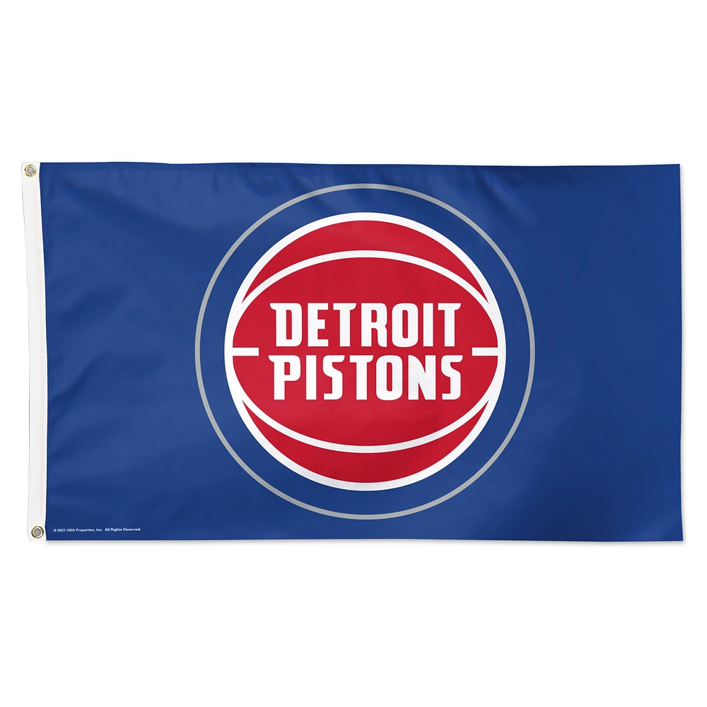 WinCraft Detroit Pistons 3' x 5' Single-Sided Deluxe Primary Team Logo Flag