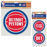 WinCraft Detroit Pistons Perfect Cut Decal Two-Pack Set