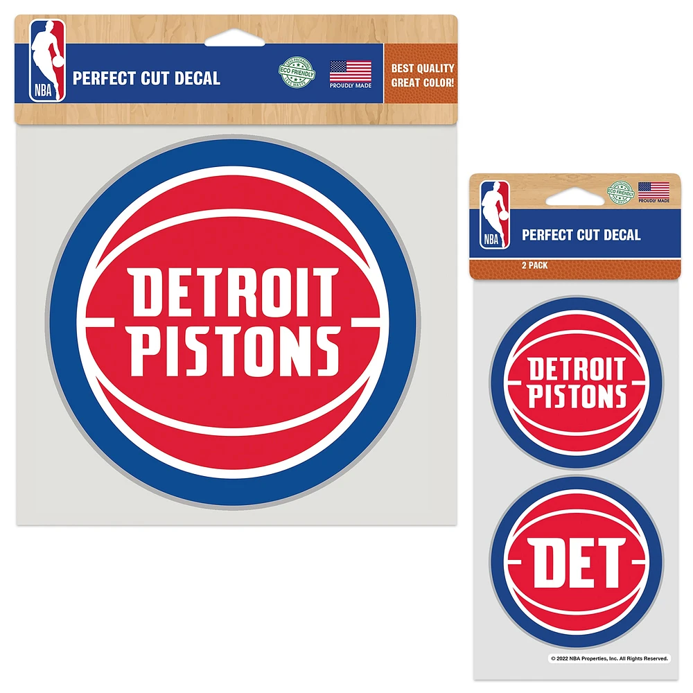 WinCraft Detroit Pistons Perfect Cut Decal Two-Pack Set