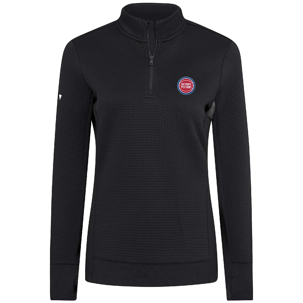 Pull à glissière quart de tour noir pour femme Levelwear Detroit Pistons Cushion