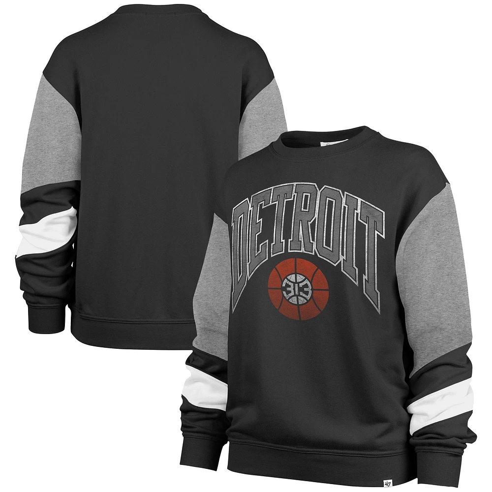 Sweat-shirt Nova Crew noir '47 pour femmes des Detroit Pistons 2023/24 City Edition