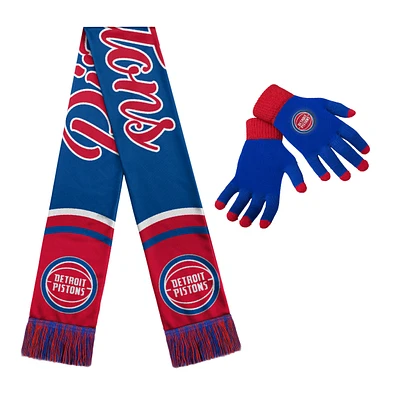 Detroit Pistons Women's Glove and Scarf Set