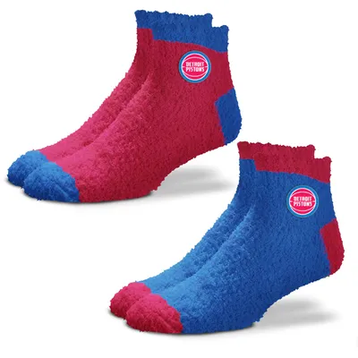 Detroit Pistons For Bare Feet Women's 2-Pack Team Sleep Soft Socks