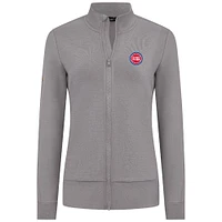 Women's Levelwear Gray Detroit Pistons Shine Full-Zip Jacket