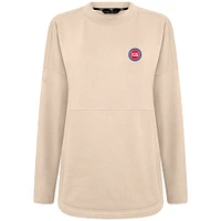 Women's Levelwear Khaki Detroit Pistons Beaudry Pullover Sweatshirt