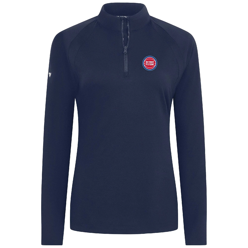 Haut à fermeture éclair quart de tour Flex Insignia 2.0 bleu marine pour femme Levelwear Detroit Pistons