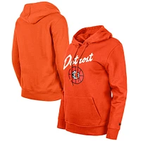 Women's New Era Orange Detroit Pistons 2023/24 City Edition Pullover Hoodie