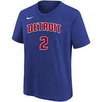 Youth Cade Cunningham Blue Detroit Pistons Icon Name & Number T-Shirt