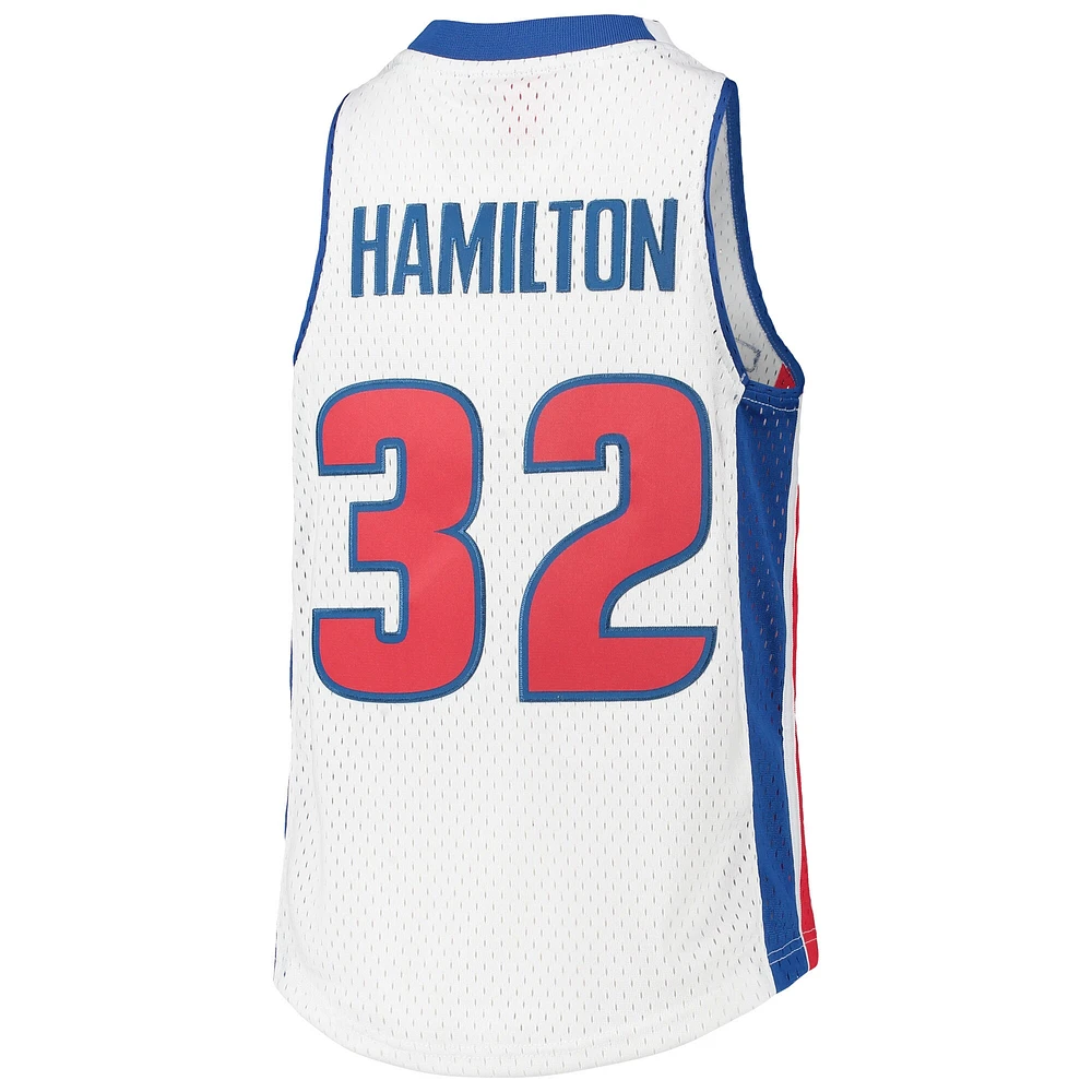 Jeunesse Mitchell & Ness Richard Hamilton Blanc Detroit Pistons 2003/04 Hardwood Classics Swingman Maillot