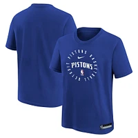 T-shirt Nike bleu pour jeunes Detroit Pistons Practice Legend