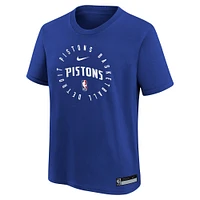 T-shirt Nike bleu pour jeunes Detroit Pistons Practice Legend