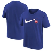 T-shirt Nike bleu Detroit Pistons Swoosh pour jeune