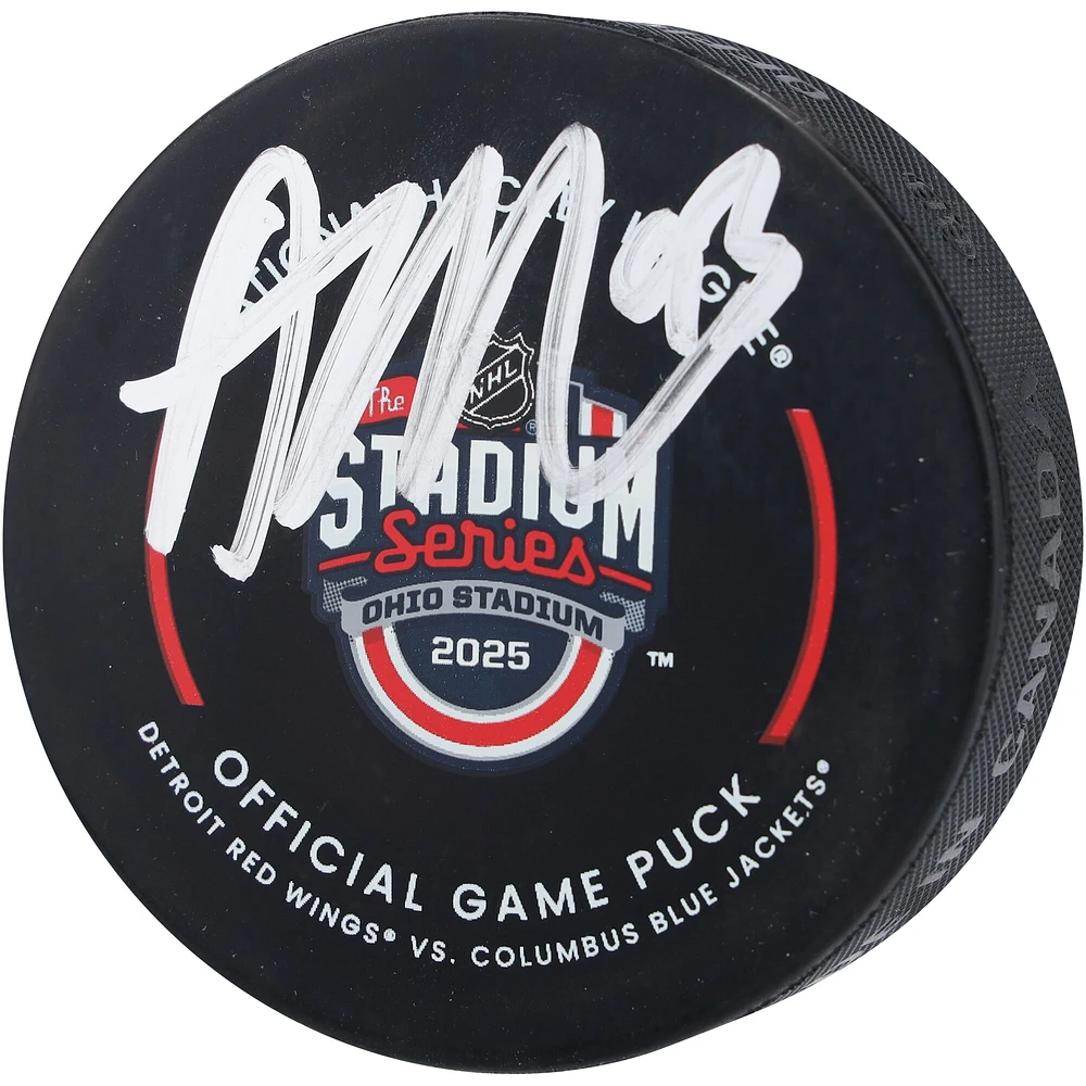 Alex DeBrincat Detroit Red Wings Autographed 2025 Stadium Series Official Game Puck