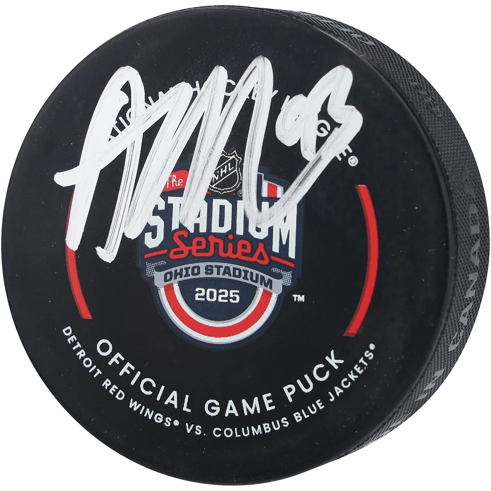 Alex DeBrincat Detroit Red Wings Autographed 2025 Stadium Series Official Game Puck