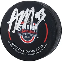 Alex DeBrincat Detroit Red Wings Autographed 2025 Stadium Series Official Game Puck