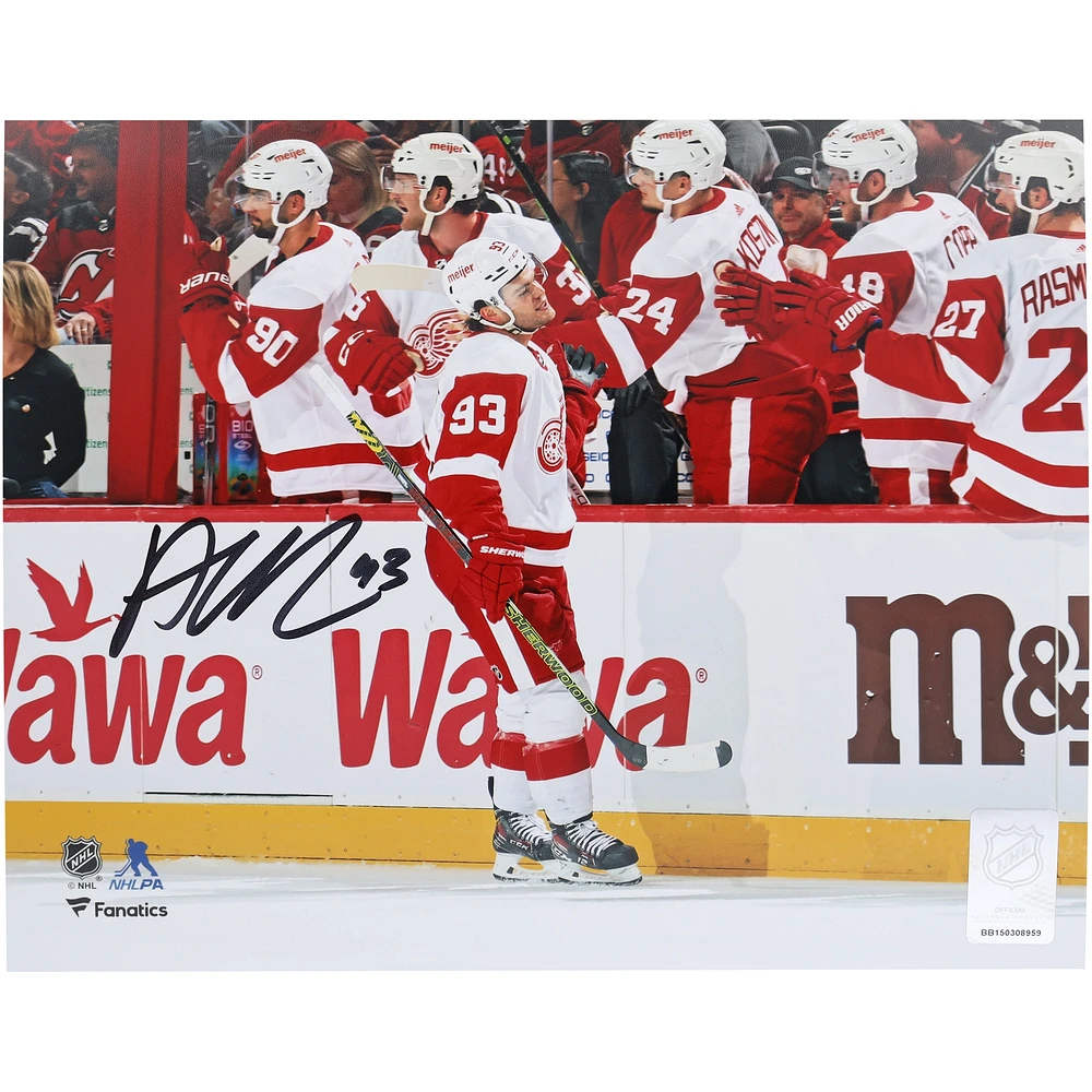 Alex DeBrincat Detroit Red Wings Autographed 8" x 10" Red Wings Debut Photograph