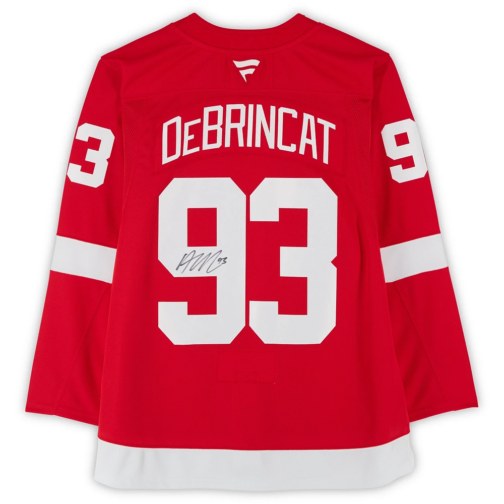 Maillot Premium Fanatics autographié par Alex DeBrincat des Red Wings de Detroit