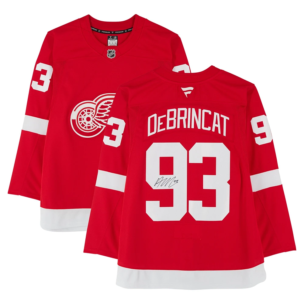 Maillot Premium Fanatics autographié par Alex DeBrincat des Red Wings de Detroit