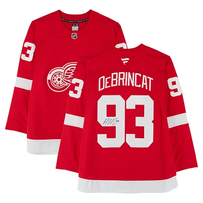 Maillot Premium Fanatics autographié par Alex DeBrincat des Red Wings de Detroit
