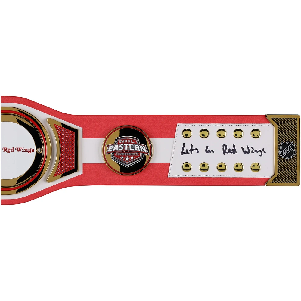Alex DeBrincat Detroit Red Wings Autographed WWE Legacy Title Belt with "Lets Go Red Wings" Inscription - Limited Edition #5/5