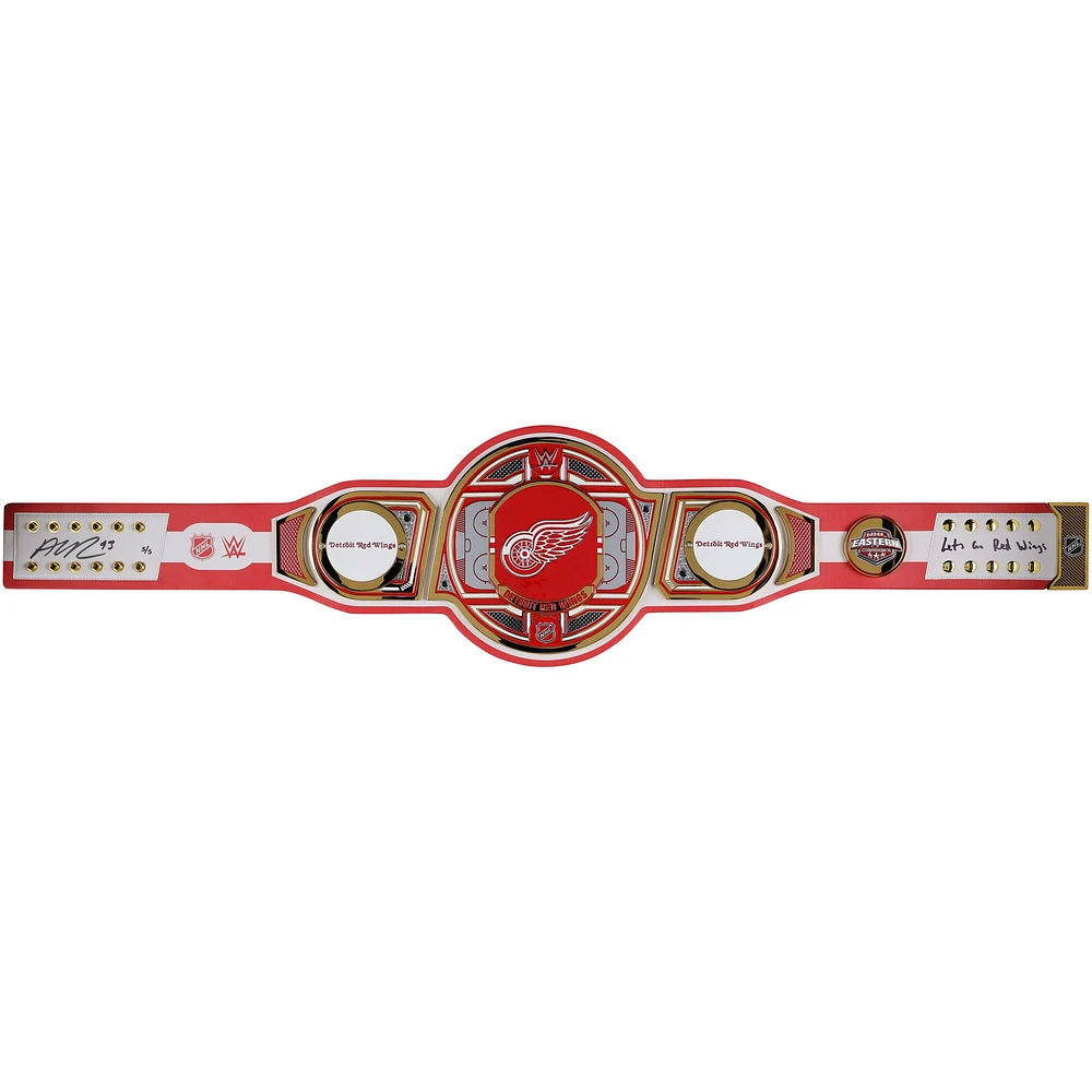 Alex DeBrincat Detroit Red Wings Autographed WWE Legacy Title Belt with "Lets Go Red Wings" Inscription - Limited Edition #5/5