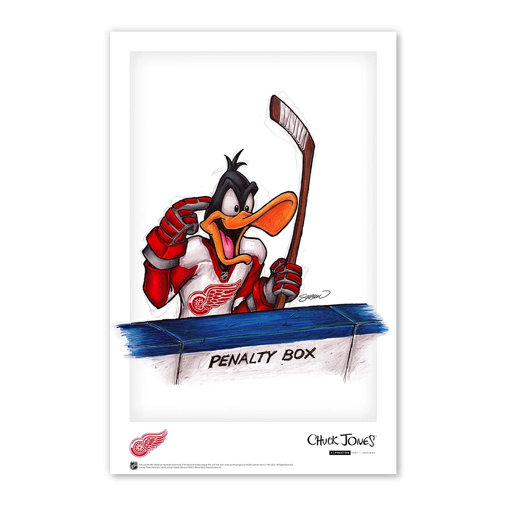 Daffy Duck Detroit Red Wings 11" x 17" Looney Tunes Poster Print