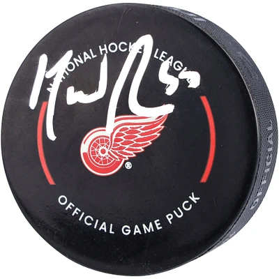 Rondelle de match officielle autographiée par David Perron des Red Wings de Détroit