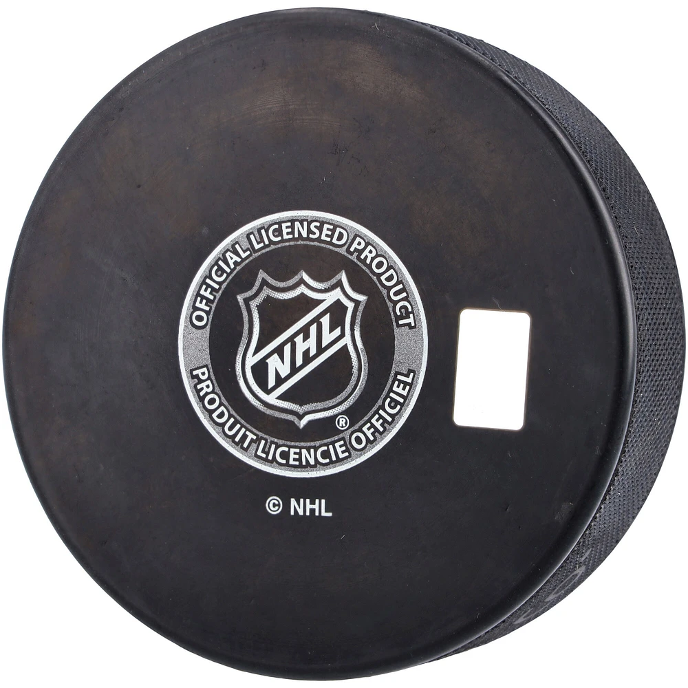 Authentique rondelle de hockey autographiée par David Perron Detroit Red Wings Fanatics avec inscription « DET Debut 10/14/22 »