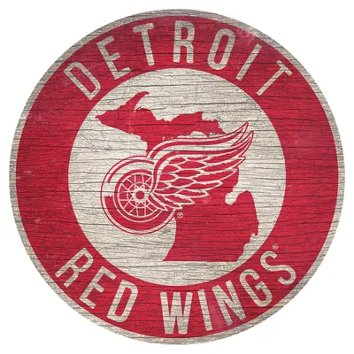 Detroit Red Wings 12'' State Circle Sign