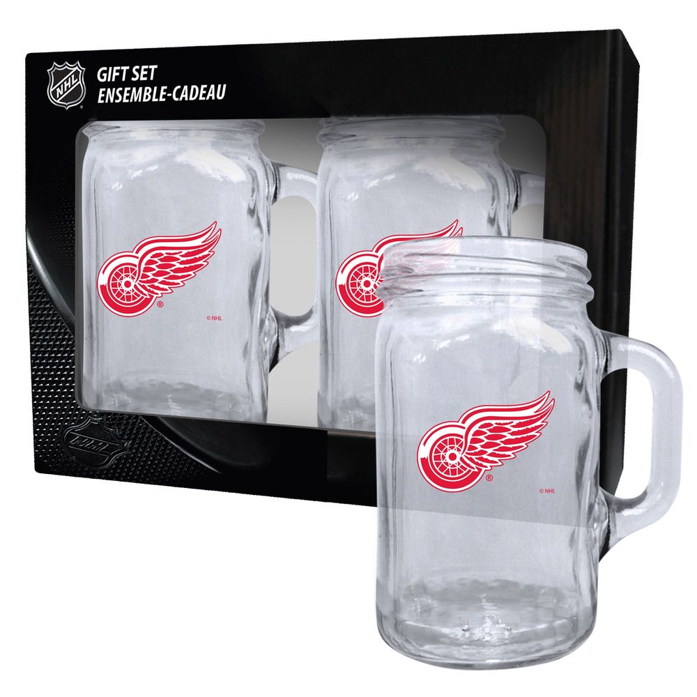 Detroit Red Wings 2-Pack 16oz. Mason Mug Set