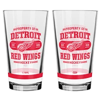 Ensemble de 2 verres à mélange Detroit Red Wings