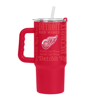 Verre à vin avec revêtement en poudre Replay de 24 oz des Red Wings de Detroit