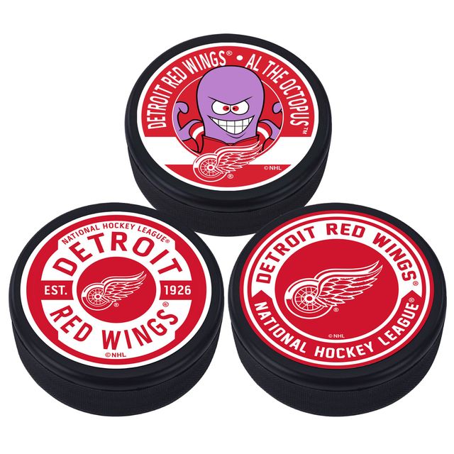 Red Wings de Détroit - Paquet de 3 rondelles