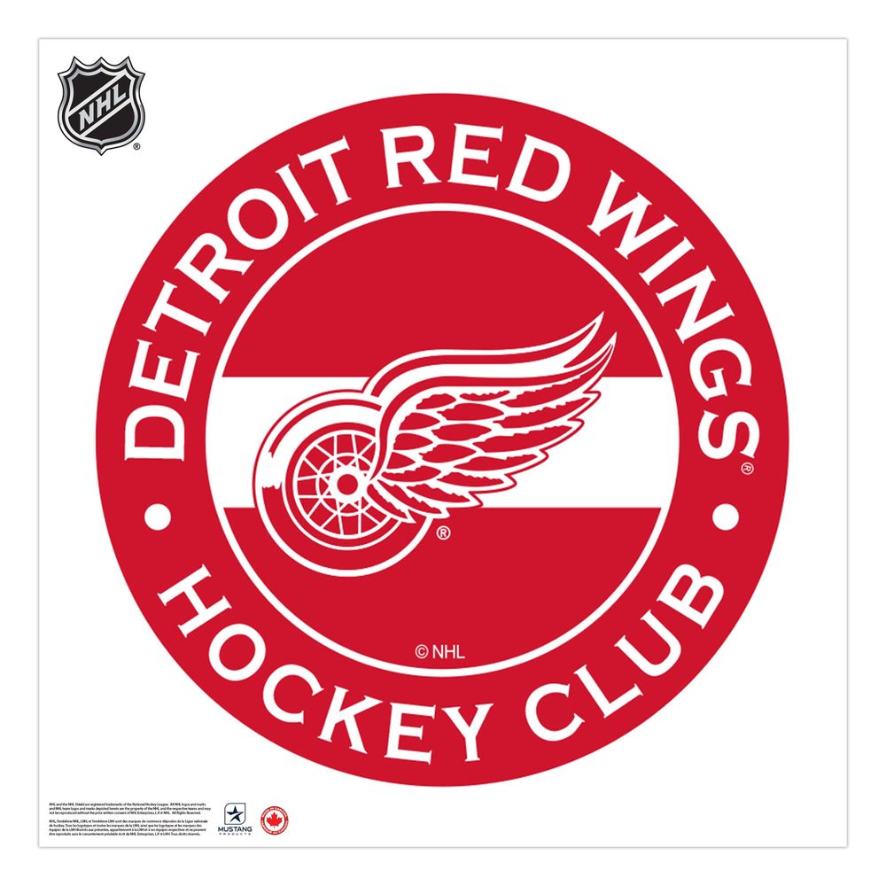 Detroit Red Wings - 36'' x 36'' Team Repositional Stripe Design Vinyl Wall Decal