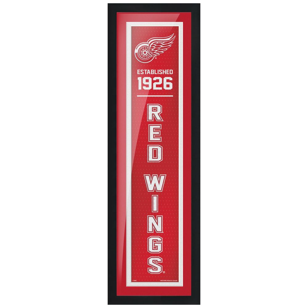 Detroit Red Wings 6'' x 22'' Team Established Framed - Artwork